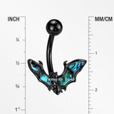 Detail View 1 of Blackline Abalone Night Bat Belly Button Ring