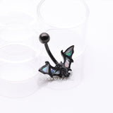 Detail View 2 of Blackline Abalone Night Bat Belly Button Ring