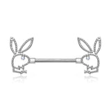 A Pair of Playboy Bunny Sparkle Eye Nipple Barbell