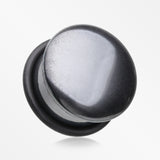 A Pair of Hematite Stone Single Flared Plug with O-Ring