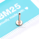 Implant Grade Titanium OneFit™ Threadless Rose Gold 4mm Base Flat Back Stud Labret Bar Part