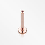 Implant Grade Titanium OneFit™ Threadless Rose Gold Flat Back Stud Labret Bar Part