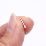 Implant Grade Titanium OneFit™ Threadless Flat Back Stud Labret Bar Part