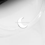14 Karat White Gold OneFit™ Threadless Flat Crescent Moon Top Part