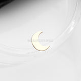 14 Karat Gold OneFit™ Threadless Flat Crescent Moon Top Part