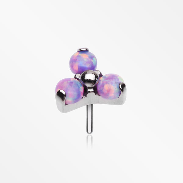 Implant Grade Titanium OneFit™ Threadless Trinity Fire Opal Top Part-Purple Opal