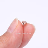 Implant Grade Titanium OneFit™ Threadless Rose Gold Flat Round Top Part