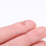 Implant Grade Titanium OneFit™ Threadless Rose Gold Lightning Bolt Top Part