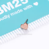 Implant Grade Titanium OneFit™ Threadless Rose Gold Heart Top Part