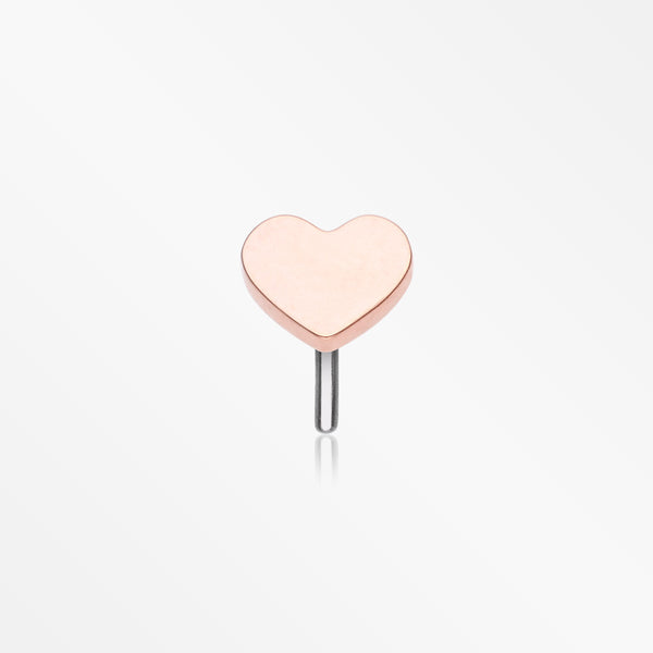 Implant Grade Titanium OneFit™ Threadless Rose Gold Heart Top Part