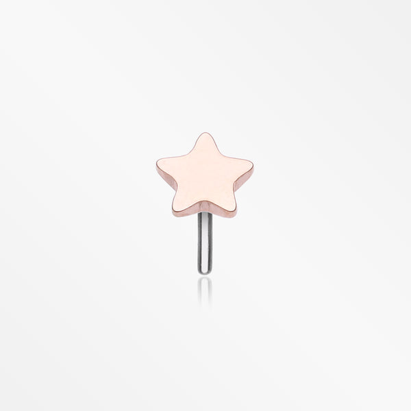 Implant Grade Titanium OneFit™ Threadless Rose Gold Star Top Part