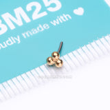 Implant Grade Titanium OneFit™ Threadless Golden Trinity Bali Beads Top Part