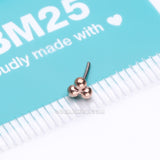 Implant Grade Titanium OneFit™ Threadless Rose Gold Trinity Bali Beads Top Part