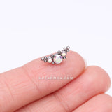 Implant Grade Titanium OneFit™ Threadless Sparkle Arc Bali Beads Top Part-Aurora Borealis