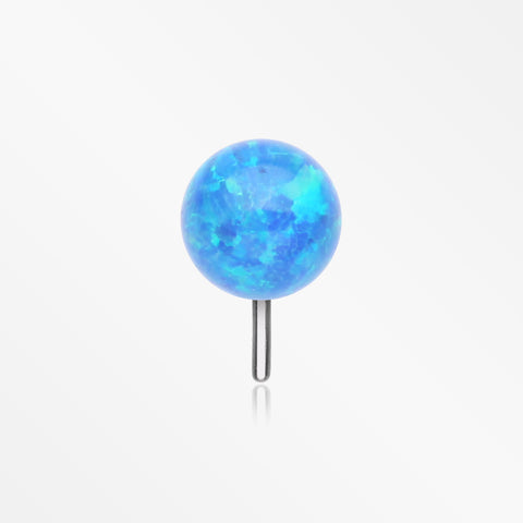 Implant Grade Titanium OneFit™ Threadless Fire Opal Ball Top Part-Blue Opal