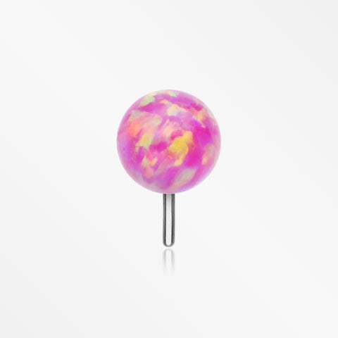Implant Grade Titanium OneFit™ Threadless Fire Opal Ball Top Part-Pink Opal