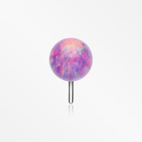 Implant Grade Titanium OneFit™ Threadless Fire Opal Ball Top Part-Purple Opal