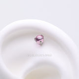 Implant Grade Titanium OneFit™ Threadless Prong Set Glass Ball Top Part-Pink