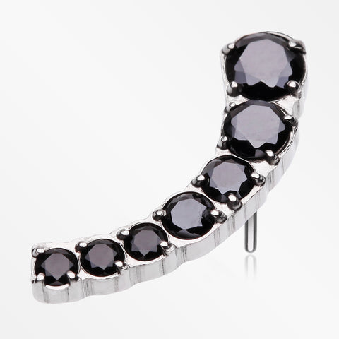 Implant Grade Titanium OneFit™ Threadless Sparkle Journey Curve Essence Top Part-Black