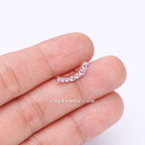 Implant Grade Titanium OneFit™ Threadless Rose Gold Sparkle Journey Curve Essence Top Part-Pink