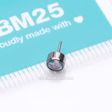 Detail View 3 of Implant Grade Titanium OneFit™ Threadless Bezel Round Gem Sparkle Top Part-Vitrail Medium