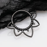 Blackline Royal Bali Floral Seamless Clicker Hoop Ring