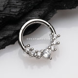 Sparkle Princess Journey Seamless Clicker Hoop Ring-Clear
