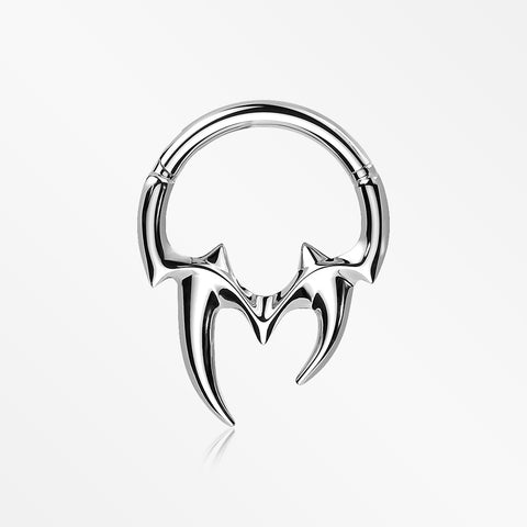 Tribal Inspired Vicious Fangs Clicker Hoop Ring