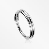 Skinny Double Layered Clicker Hoop Ring