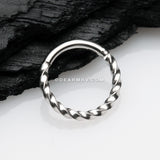 Twisted Metal Seamless Clicker Hoop Ring
