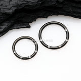 Blackline Multi-Gem Seamless Clicker Hoop Ring-Clear