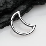 Crescent Moon Seamless Clicker Hoop Ring