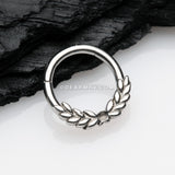 Laurel Wreath Seamless Clicker Hoop Ring