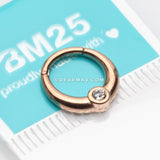 Rose Gold Sparkle Eclipse Seamless Clicker Hoop Ring