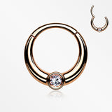 Rose Gold Sparkle Eclipse Seamless Clicker Hoop Ring
