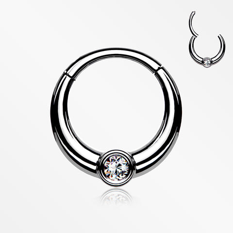 Sparkle Eclipse Seamless Clicker Hoop Ring
