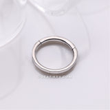 Detail View 1 of Implant Grade Titanium Rigid Rectangle Faceted Clicker Hoop Ring