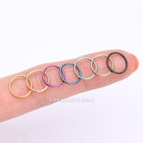 Detail View 3 of Implant Grade Titanium PVD Golden Basic Seamless Hinged Clicker Hoop Ring