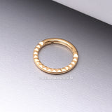 Implant Grade Titanium Golden Pyramid Front Geometric Seamless Clicker Hoop Ring
