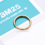 Implant Grade Titanium Golden Diamond Cut Faceted Seamless Clicker Hoop Ring