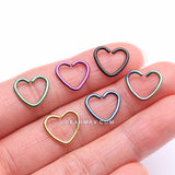 Detail View 2 of 6 Pcs of Assorted Color Colorline Heart Bendable Hoop Ring Package