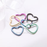 Detail View 1 of 6 Pcs of Assorted Color Colorline Heart Bendable Hoop Ring Package