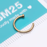 Implant Grade Titanium PVD Golden Basic Nose Hoop Ring
