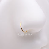 Detail View 1 of Implant Grade Titanium Golden D-Shaped Flat Circle Top Nose Hoop