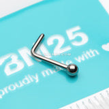 Implant Grade Titanium Ball Top L-Shaped Nose Ring