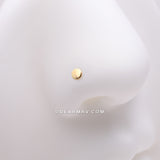 Detail View 1 of Implant Grade Titanium Golden Circle Icon L-Shaped Nose Ring