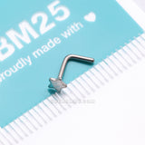 Detail View 4 of Implant Grade Titanium Star Icon L-Shaped Nose Ring