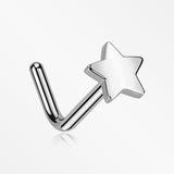 Implant Grade Titanium Star Icon L-Shaped Nose Ring