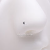 Detail View 1 of Implant Grade Titanium Blackline Crescent Moon Icon L-Shaped Nose Ring