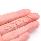 Detail View 2 of Implant Grade Titanium PVD Golden Seamless Bendable Hoop Ring